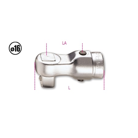 Beta 619 Fixed Head for Torque Bar, 1/2 in Drive 006190000